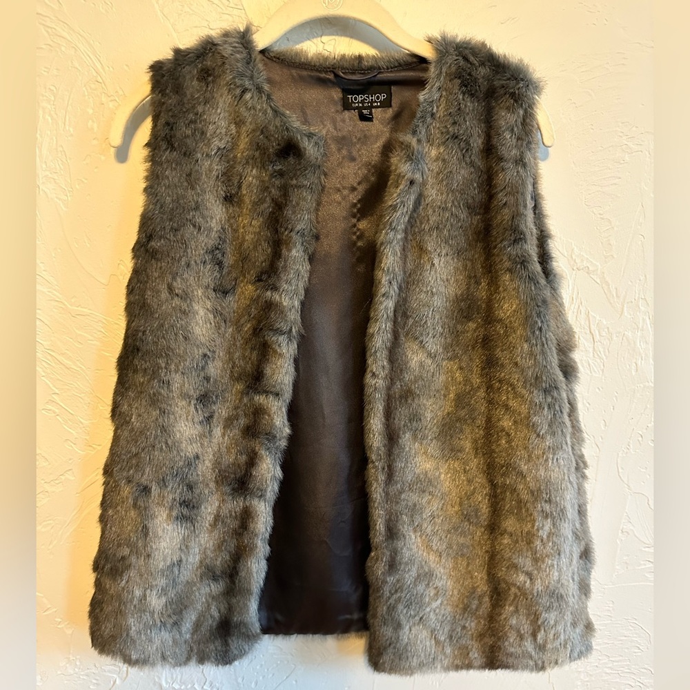 Topshop Faux Fur Vest